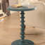 Table d'appoint circulaire bleue en bois-990562541