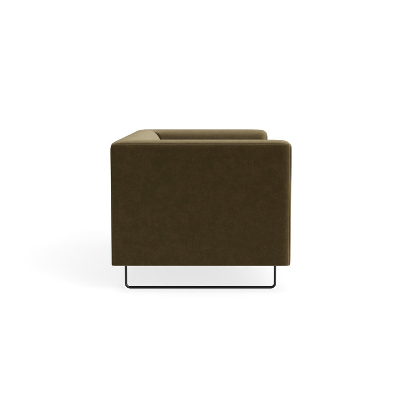 MTO - Bonnie 72" Sofa w/ Black Legs, Moss Velvet