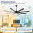 72 Inch Industrial DC Motor Ceiling Fan, Large HVLS Ceiling Fan With Reversible Blades, 6-Speed Remote Control, Home Or Commercial Ceiling Fans For Porch/Garage/Shop-319257514-317992370
