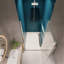 Porte de douche pivotante universelle à ouverture de 1 3/8 po, avec ouverture extérieure, avec finition en verre trempé de 1/4 po-117672229