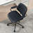 Upholstered Swivel  Office Chair with Adjustable Back-1159014972