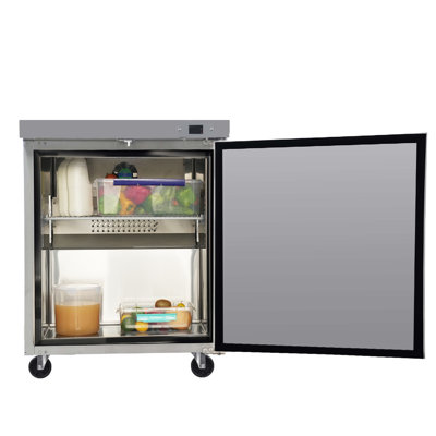 Nfusion Fennel 29 Inch Undercounter Refrigerator, 8 Cu.Ft Single Door Compact Fridge with Casters, ETL Listed