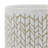 8" CHEVRON PLANTER W/ WOOD STAND, BEIGE