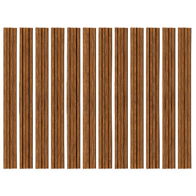 Panneaux muraux en lattes de bois PS, paquet de 12, 3,94 x 92,91 po, couvre environ 30,5 pieds carrés, panneaux muraux cannelés 3D pour la décoration murale intérieure, panneaux muraux décoratifs modernes pour chambre à coucher, salon, bureau et mur de fond de télévision, noyer foncé