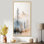 «Beige Grey Minimal Winter Mountain Reflection I», art mural encadré beige, impressions sur toile nordiques