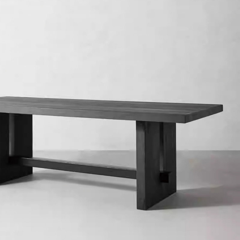 Steady solid wood dining table, 29.52"H x 55.11"L x 27.55"W