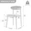Ensemble de chaises de salle à manger rembourrées Modern 2 pièces avec dossier incurvé et structure en bois massif-400177103
