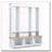Elegant APP Controlled LED Light Hall Tree with 9 Hooks, Roman Column Design Natural Storage Bench with 3 Large Cabinets-1256718279