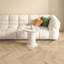 45cm Cream White Round Side Table with Pedestal Base, Minimalist Accent End Table for Living Room