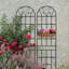 Barrière de jardin en treillis de jardin en métal 86,7 "x 19,7" treillis antirouille pour plantes grimpantes