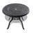3-Piece All-Weather Cast Aluminum Dining Set With Black Frame, Includes 2 Swivel Chairs And 39.37-Inch Round Table-1786333491