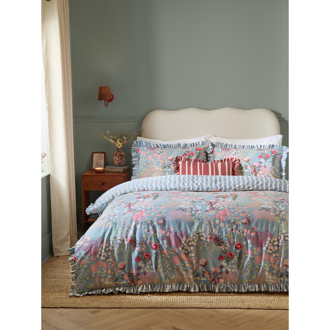 Furn - Gardenia Duvet Cover Set - King Size - Seaspray - Image 2