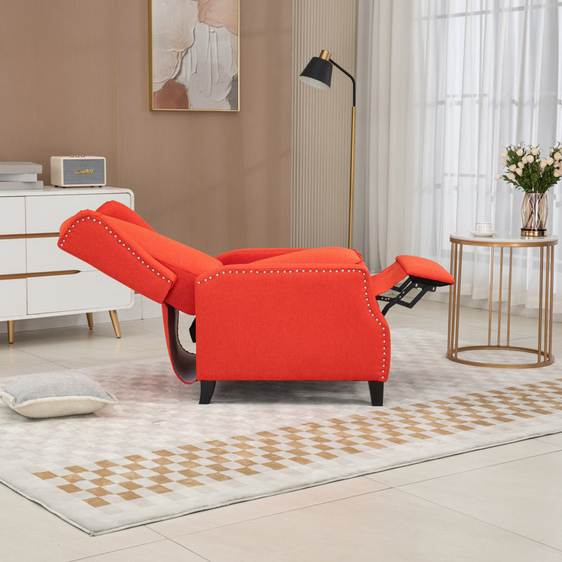 Fauteuil de détente / fauteuil inclinable moderne et confortable, Lin rouge