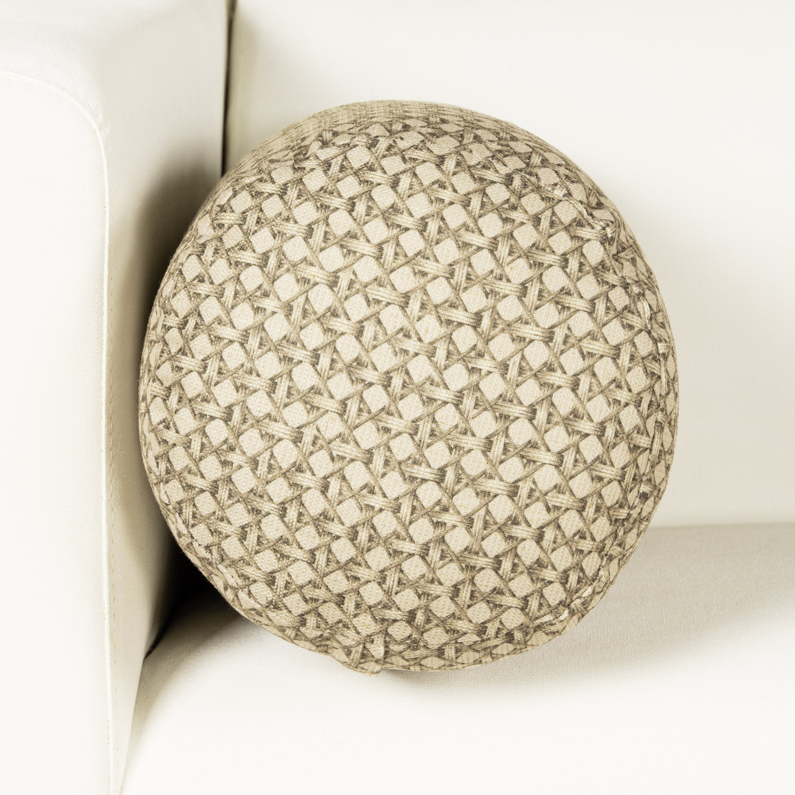 Wicker Weave Moss Throw Pillow, Polyester, Bolster 8"H x 21"W