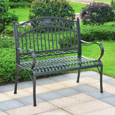 Anzum Iron Patio Garden Bench