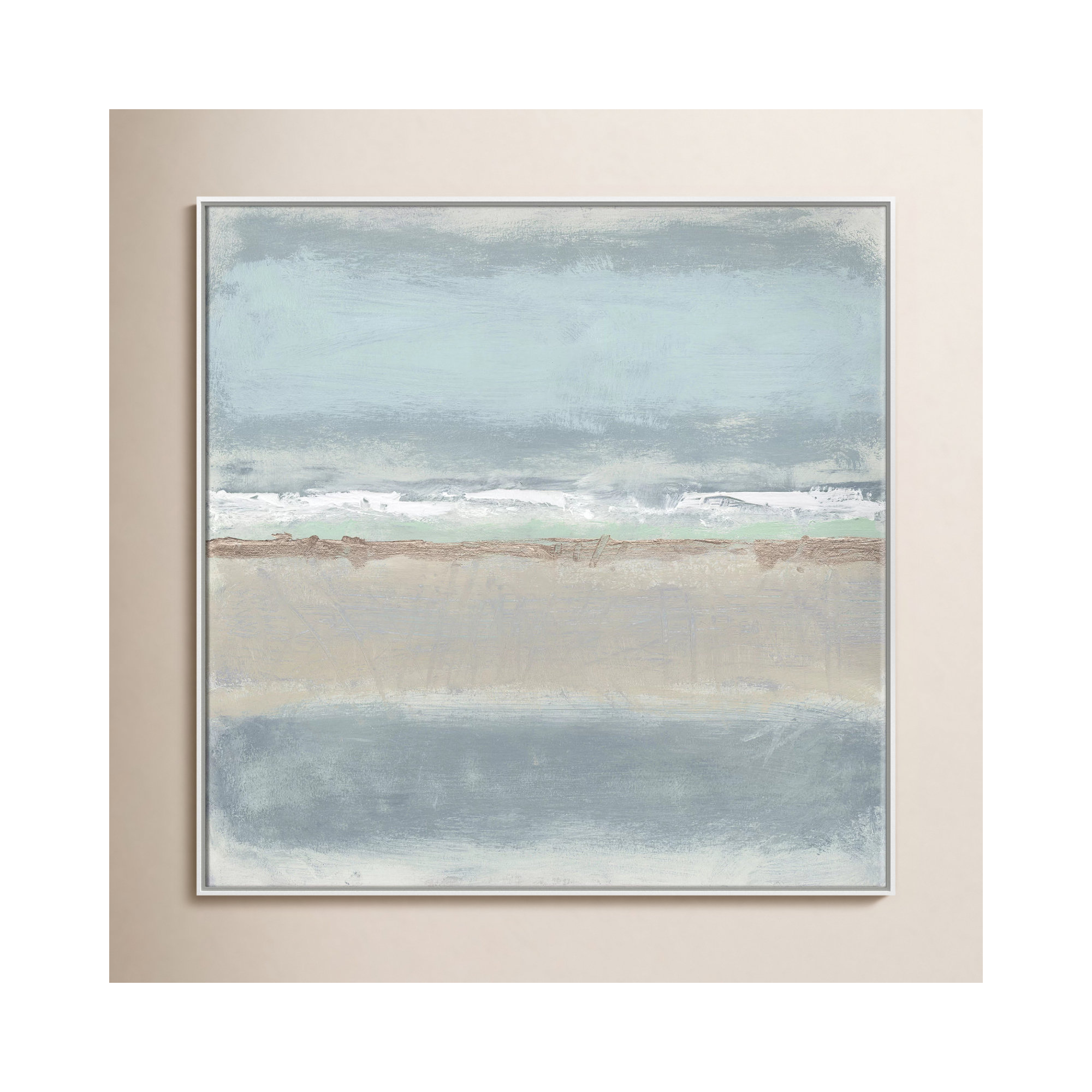 Dandelion 2 - Painting Print on Canvas by Filippo Ioco, White, 45" H x 45" W x 2" D
