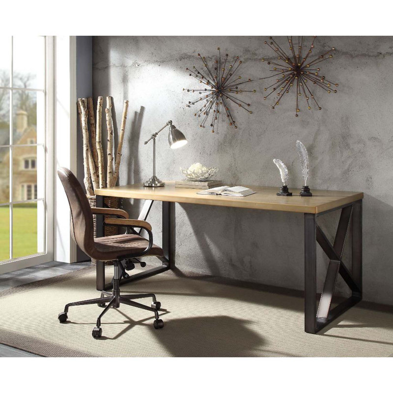 Bureau Ensley, aluminium doré