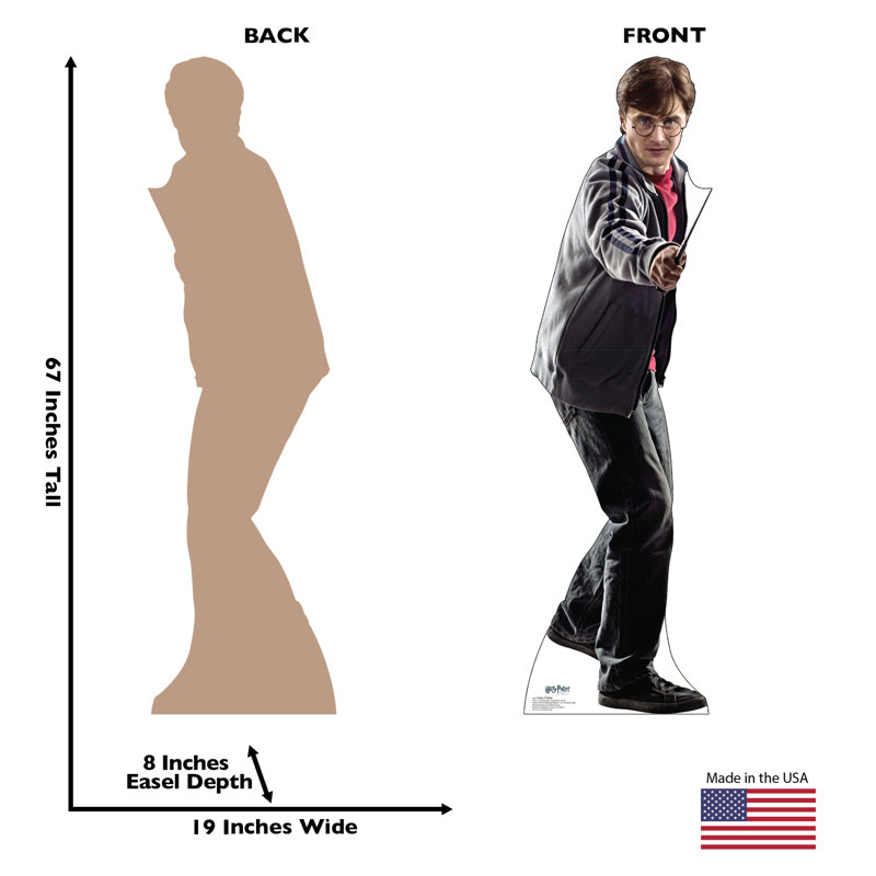 Harry Potter Life-Size Cardboard Standup with Wand