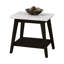 Table de bout en marbre véritable de 24 po Mairenn Antonica-1199640876