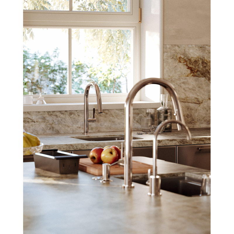 Allia 33" Fireclay Undermount Chef/Workstation Sink, Satin Gray
