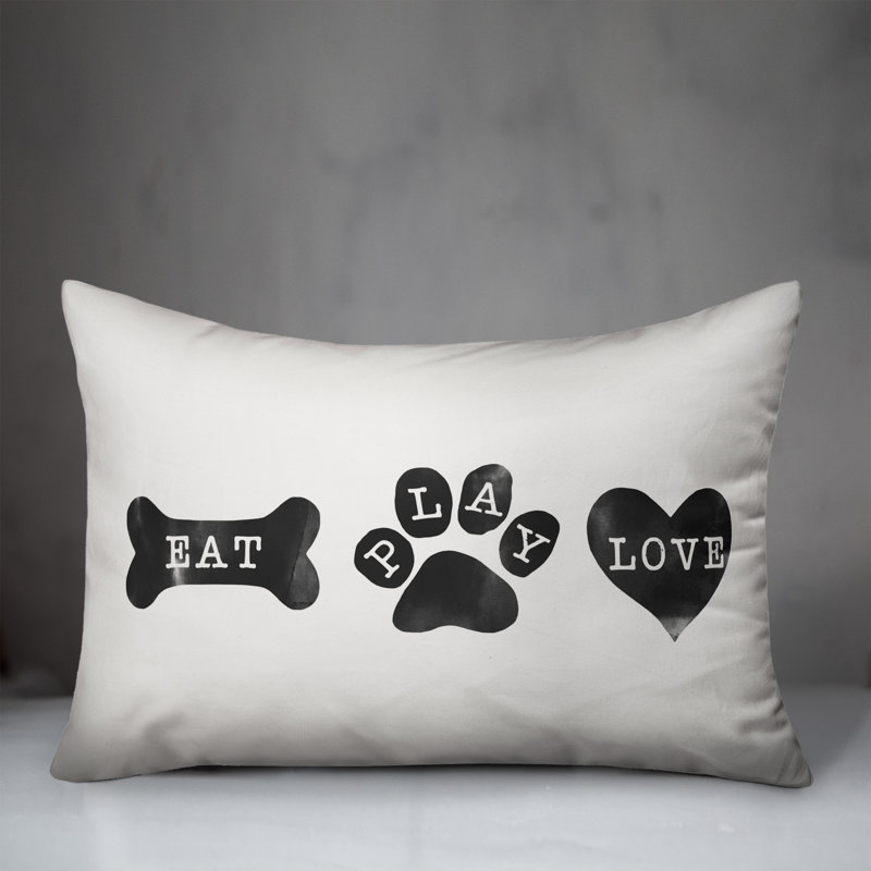  Coussin Eat Play Love