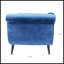 Chaise longue avec accoudoirs à volutes