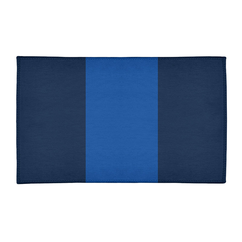 Bleu royal tissé à plat, Rectangle 5 pi x 7 pi