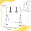 HOMCOM Kids Gymnastics Bar Adjustable Height Folding with Hand Grips-1908887328