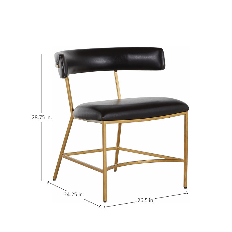 Matthew Wing Back Side Chair in Black
