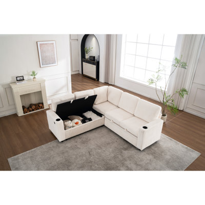 Canapé-lit modulaire avec lit escamotable, canapé d'angle modulaire avec rangement, canapés modulaires pour le salon, canapé-lit convertible pour le salon, la chambre à coucher et un appartement