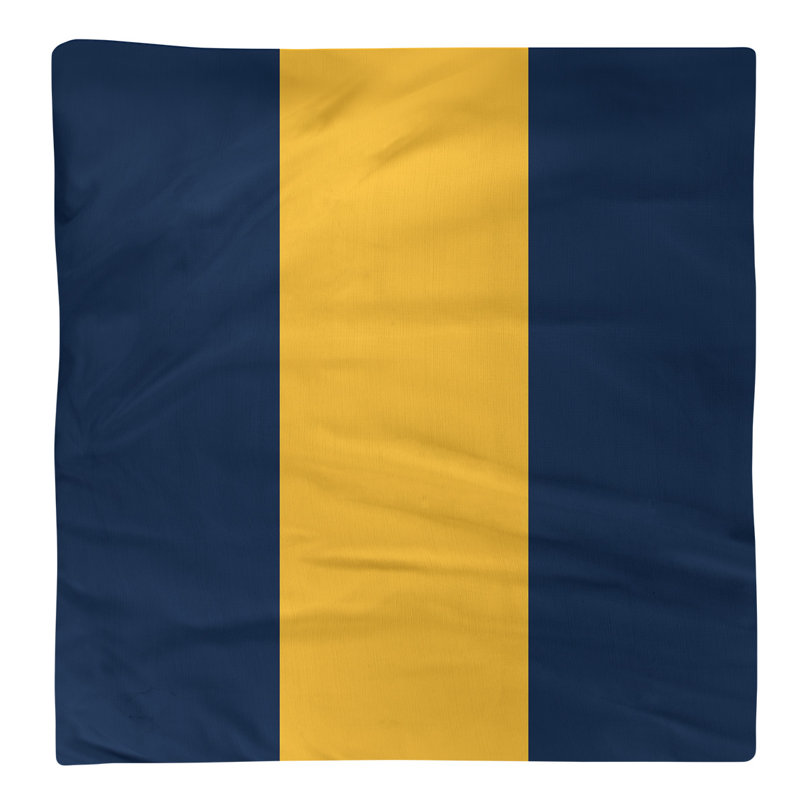 Nashville Striped Square Napkin, 22" x 22", Blue/Gold/Blue, Polyester