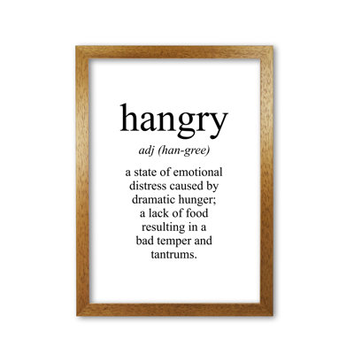 Hangry - Single Picture Frame Print