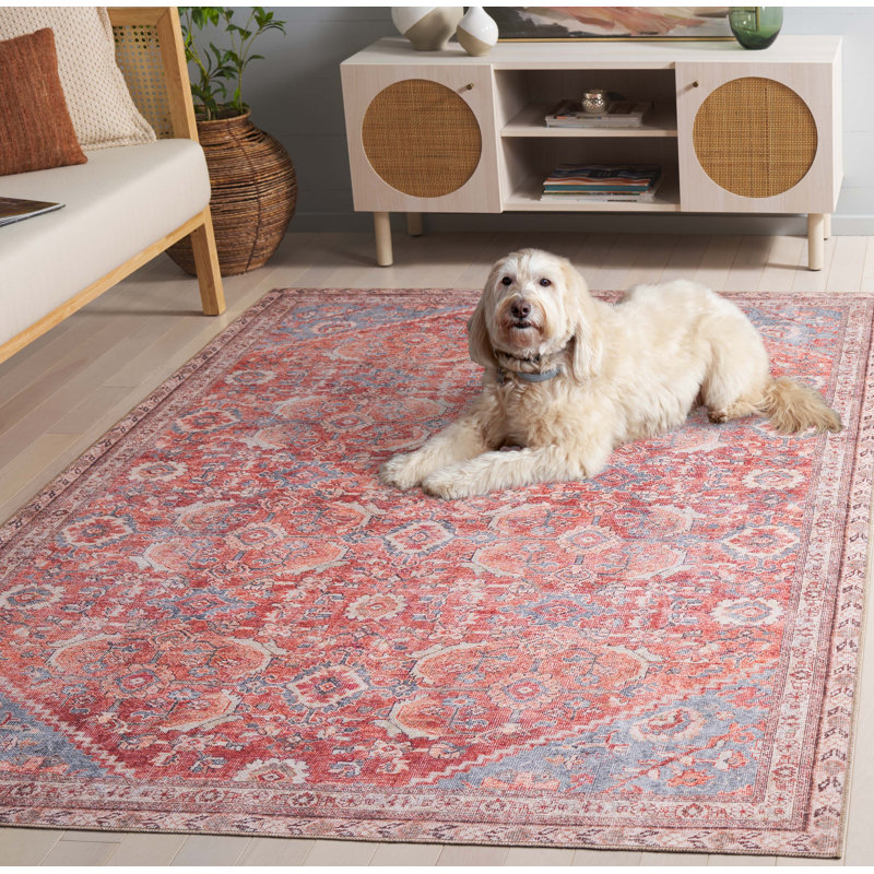 Tapis oriental rétro lavable à la machine Serapi Performance, Rectangle 5 pi 1 po x 7 pi 6 po