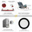 Éclairage encastré à DEL au feu de 6 po et 2 heures NUWATT, sélectionnable 2700K / 3000K / 3500K / 4000K / 5000K, 1200 lumens, lumière Canless à intensité variable, homologué IC, 6 lumières de feu noir résistantes au feu, sans tenmat nécessaire