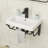 20" L x 14" W Wall Mount Bathroom Sink Wall Hung Rectangluar White Ceramic Bathroom Sink with Overflow