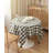 Brown Plaid Woven 100% Cotton Tablecloth With Pom Pom 56" W X 96" L-1074294632-1074294630