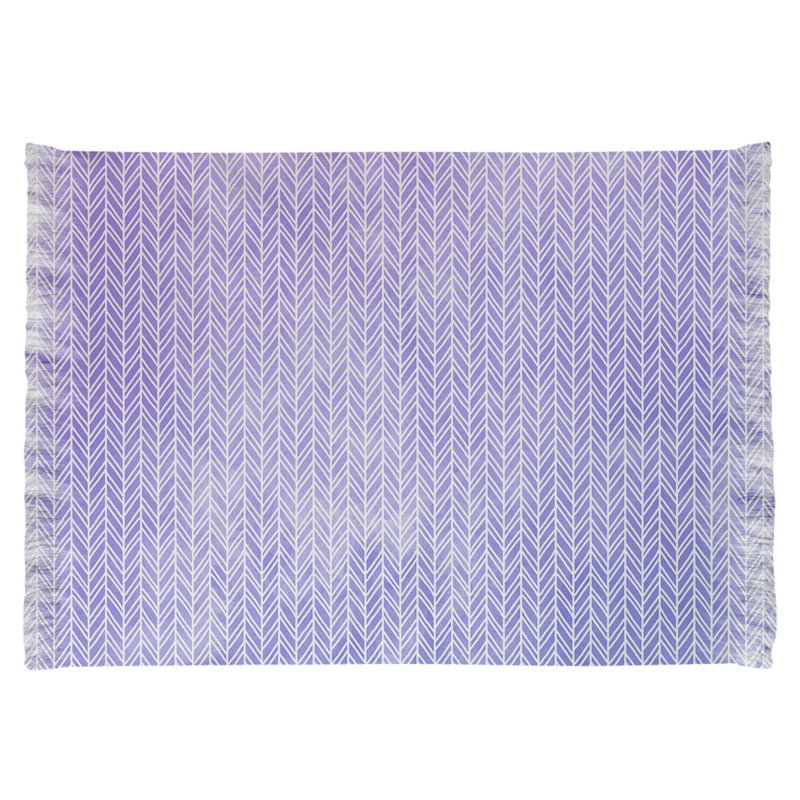 Tapis bleu/mauve chevrons Mcguigan, Non
