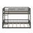 Full XL Over Queen Bunk Bed With Guardrails And Ladder-1026937881