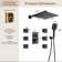 Revitalize 3-Function 12 Inch Wall Mount Rainfall Thermostatic Shower System with 6 Body Jets