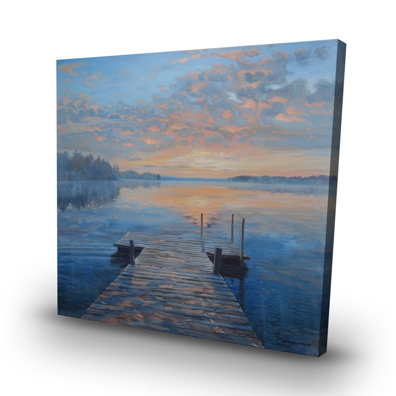 Calm dock - 32"x32" art on canvas