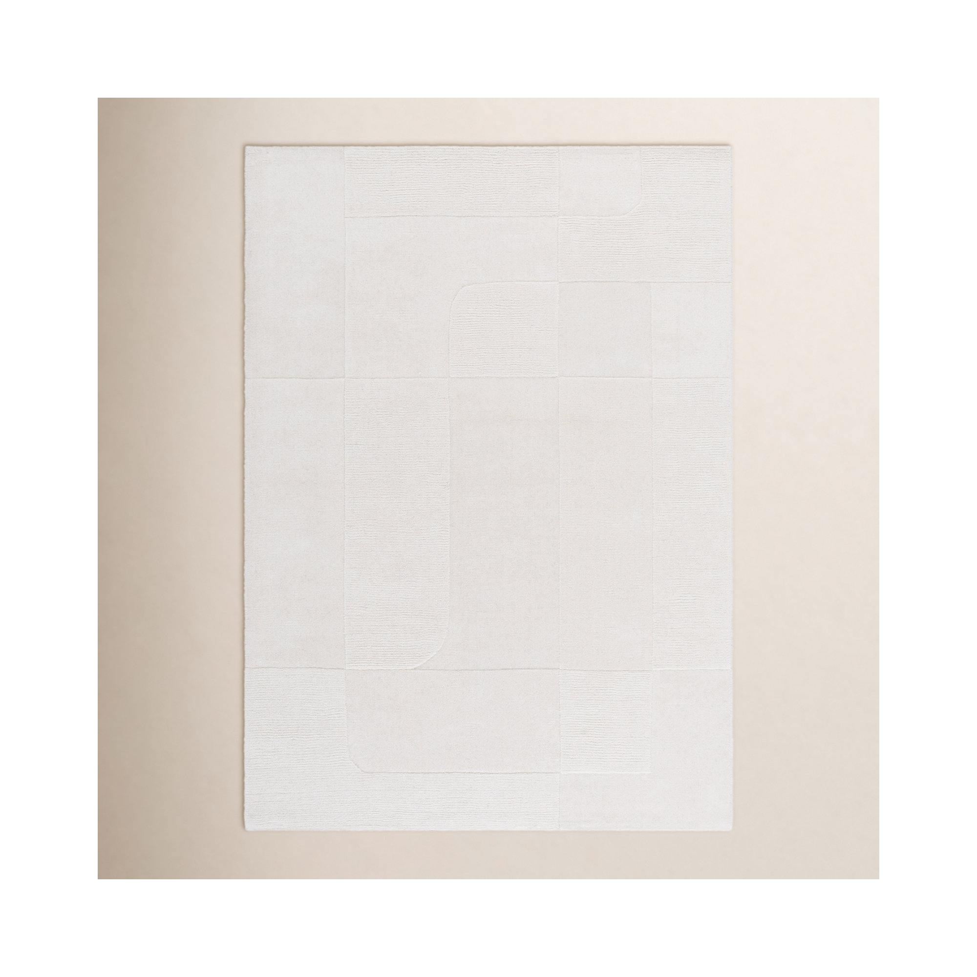 Kyrie Hand Loomed Ivory Rug, Rectangle 5' x 8'