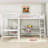 Twin And Twin L-Shaped Loft Bed With Ladder And 2 Built-In L-Shaped Desks-124334030