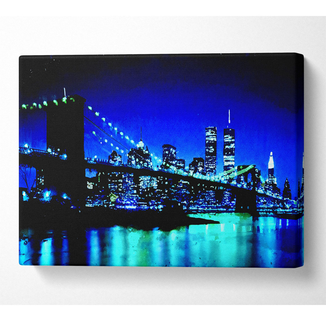 New York City Blue Nights - Kunstdrucke auf Leinwand