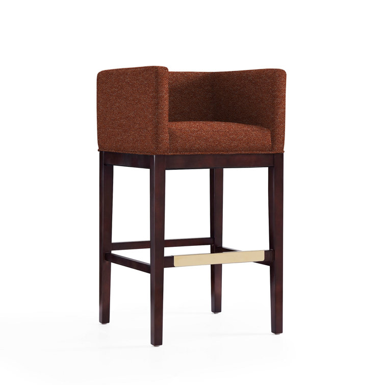 Beeley Upholstered Counter Stool with Solid Wood Frame