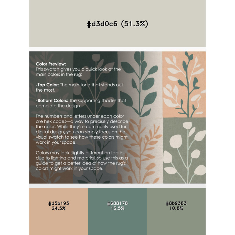Vine Tapestry Rug, Round 7'