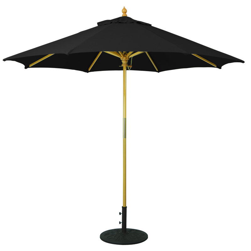 Parasol de marché 9 pi Nadasha, Acrylique noir Sun