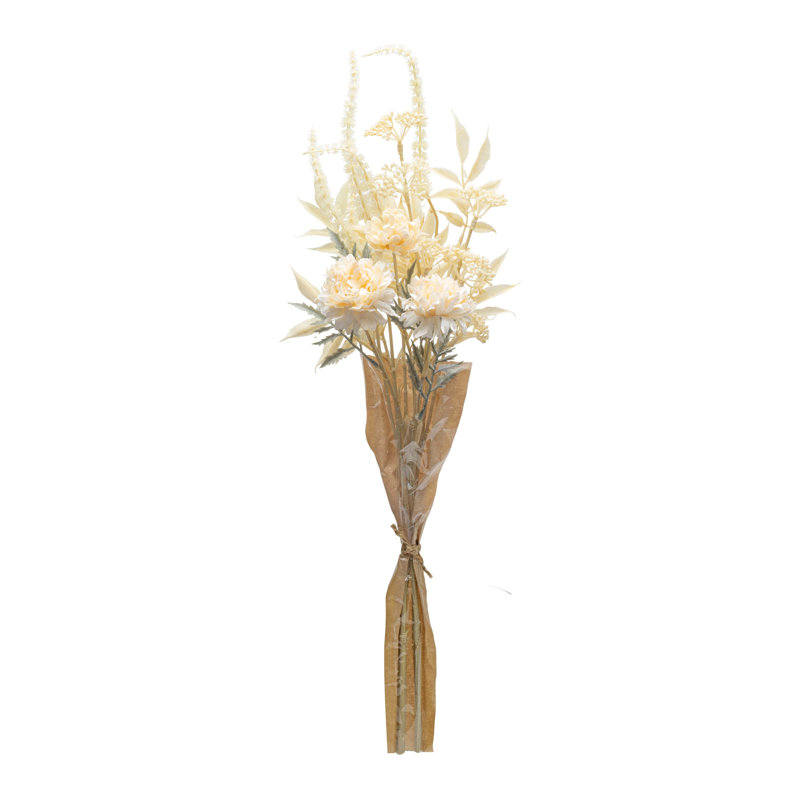 Bouquet de zinnia blanchi