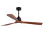 New Model 60 Inch Ceiling Fan With 18W Led Light 3 Solid Wood Blades Remote Control Reversible DC Motor For Home
