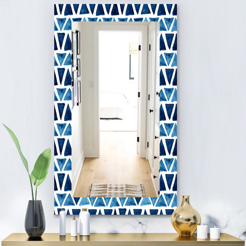 Modern Wall Mirror, 30" H x 48" W, Geometric