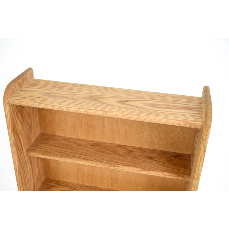 Shelf-Style Wooden DVD/VHS Rack - 07 Series, Natural, 39" H x 24.25" W x 7.25" D